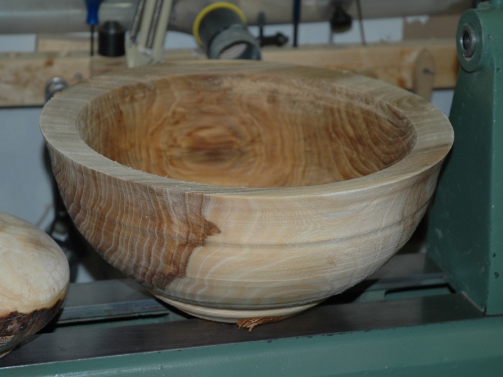 Roughed Bowl on the Lathe